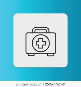 First Aid Kit icon. Editable stroke. Vector illustration