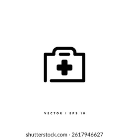 First Aid Kit Icon. Editable Stroke