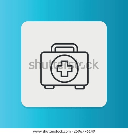 First Aid Kit icon. Editable stroke. Vector illustration