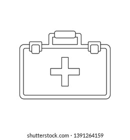  first aid kit icon. Element of construction tools for mobile concept and web apps icon. Outline, thin line icon for website design and development, app development