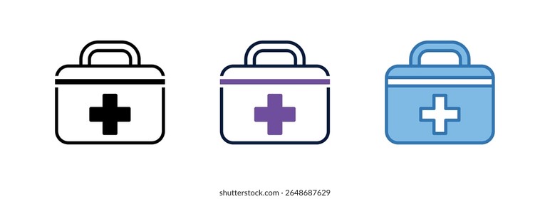 Elemento del icono del kit de primeros auxilios para el diseño