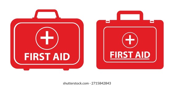 Icono de botiquín de primeros auxilios – Ilustración vectorial de caja médica de emergencia
