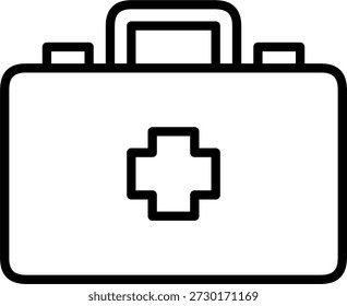 Ícone de kit de primeiros socorros para resposta médica de emergência e equipamento de segurança para assistência médica