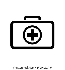 First aid kit icon flat vector illustration design isolated on white background