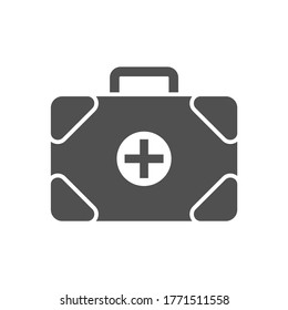 First aid kit icon in flat style.Vector illustration.