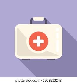 Erste Hilfe Kit Symbol flache Vektorgrafik. Medizinische Erkrankung. Arztkrankenhaus