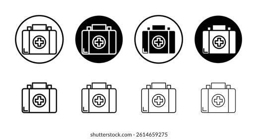 First aid kit icon flat and simple set design