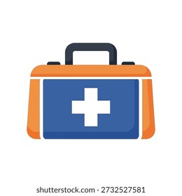Diseño plano del icono del kit de primeros auxilios