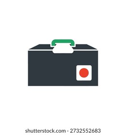 Icono de kit de primeros auxilios Diseño plano Ilustración simple