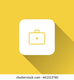 first aid kit icon. flat design