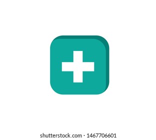 first aid kit icon , green medic logo