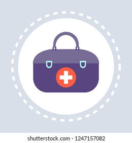 first aid kit icon healthcare medical service logo medicine and health symbol concept flat