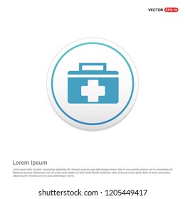 First aid kit icon Hexa White Background icon template - Free vector icon