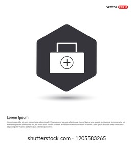 First aid kit icon Hexa White Background icon template - Free vector icon