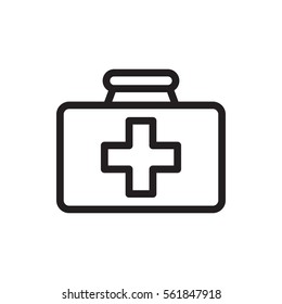 first aid kit icon illustration isolated vector sign symbol
