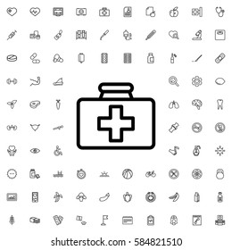first aid kit icon illustration isolated vector sign symbol. Health icons set.