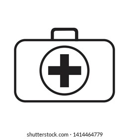 First aid kit icon line vector isolated on white background EPS 10