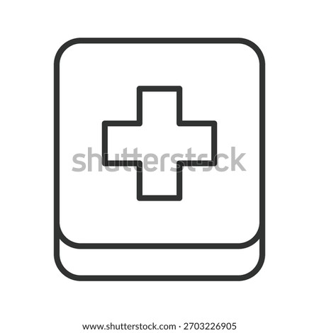 First aid kit icon in line design. first aid kit, emergency box on white background vector. First aid kit editable stroke icon