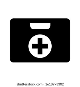 First aid kit icon, logo isolated on white background