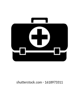 First aid kit icon, logo isolated on white background