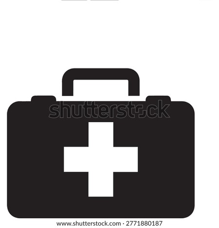 First aid kit icon for medical emergency and healthcare safety services