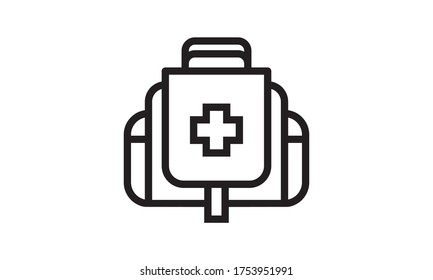First aid kit icon .Medicine chest icon. Doctor, clinic.