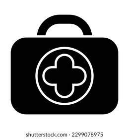 icono del kit de primeros auxilios, vector de medicina, ilustración hospitalaria