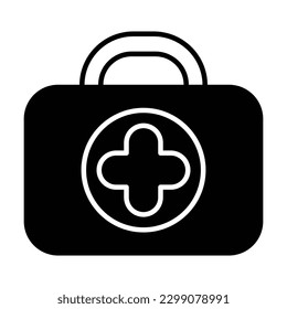first aid kit icon, medicine vector, hospital illustration