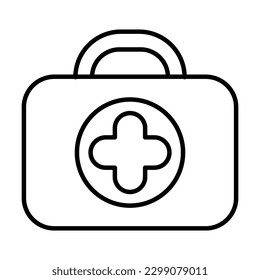 first aid kit icon, medicine vector, hospital illustration