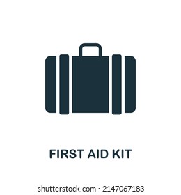 First Aid Kit icon. Monochrome simple First Aid Kit icon for templates, web design and infographics