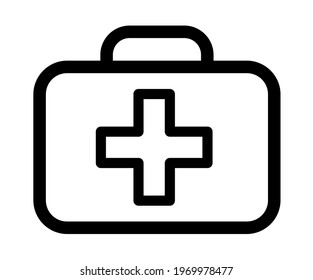 first aid kit icon on white background