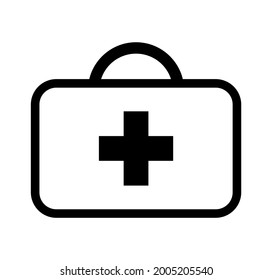 first aid kit icon on white background