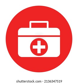 first aid kit icon on white background,eps10
