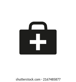 Icono del kit de primeros auxilios sobre fondo blanco.