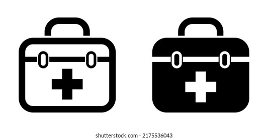 first aid kit icon on white background