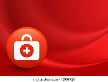 Icono del kit de primeros auxilios en el botón de Internet Ilustración del vector original