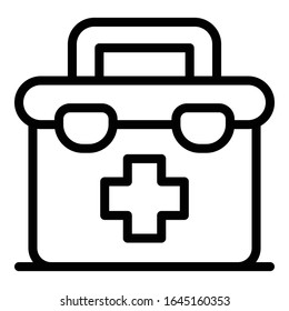 Icono del kit de primeros auxilios. Icono del vector del kit de primeros auxilios para el diseño web aislado en fondo blanco