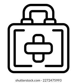 First aid kit icon outline vector. Medicine surgeon. Operation disease