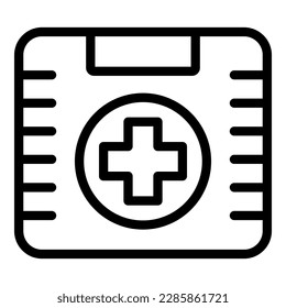 First aid kit icon outline vector. Money poverty. Charity help