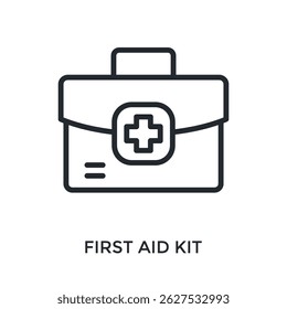 First Aid Kit Icon Outline Style. Vector Illustration For Graphic Design
