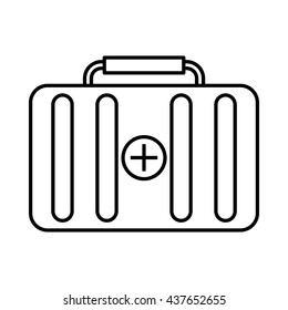 First aid kit icon, outline style