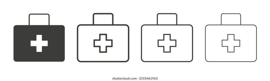 First aid kit icon pack. vector illustration