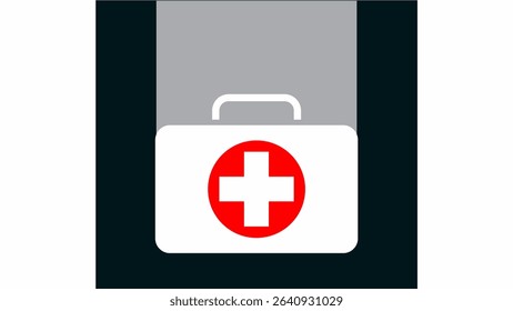 The first aid kit icon is red with a white cross