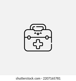 Vector de signo de icono del kit de primeros auxilios,Símbolo, ilustración de logotipo para web y móvil