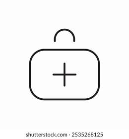 first aid kit icon sign vector