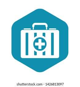First aid kit icon in simple style on a white background vector illustration
