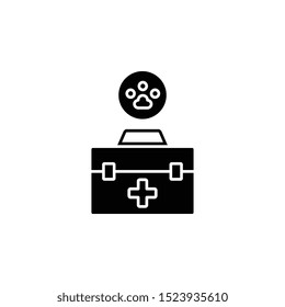 First aid kit icon. Simple glyph, flat vector of petshop icons for ui and ux, website or mobile application