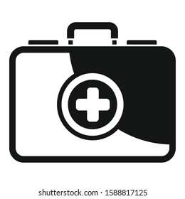 First aid kit icon. Simple illustration of first aid kit vector icon for web design isolated on white background