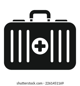 First aid kit icon simple vector. Physical therapist. Rehab exercise