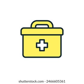First aid kit icon. Simple vector illustration.